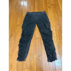 Figwood Black Acid Wash Ruched Stacked Cotton Leggings Pants Womens Small